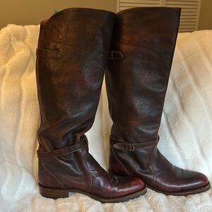 Frye Dorado Lug Riding Boots Womens Size 9 Brown Leather Equestrian 77565